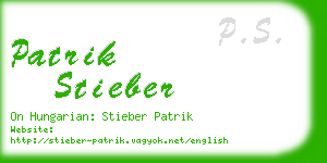 patrik stieber business card